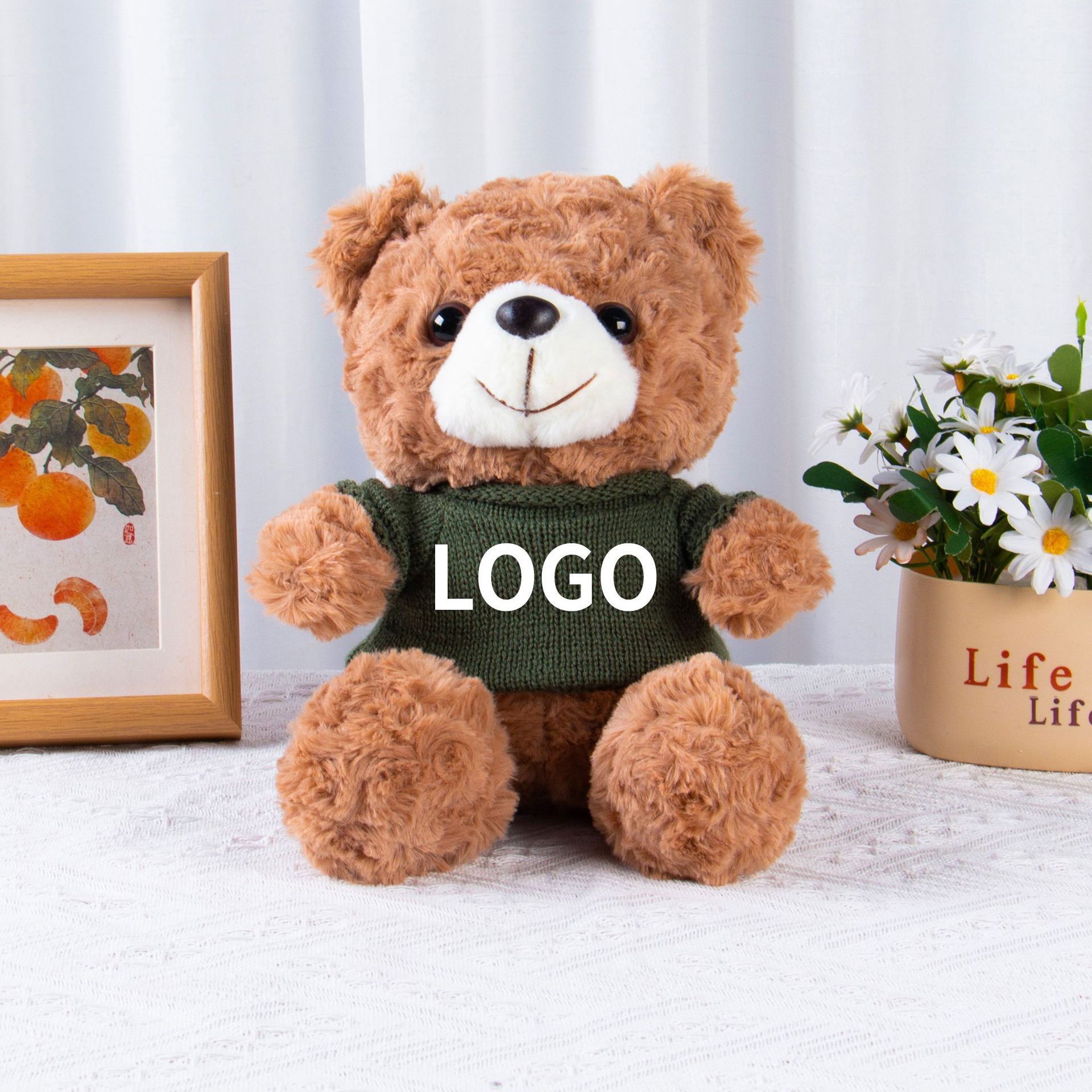 Muñecas de peluche, osos, camisetas, uniformes escolares, suéteres, muñecas para dibujar y imprimir logotipo