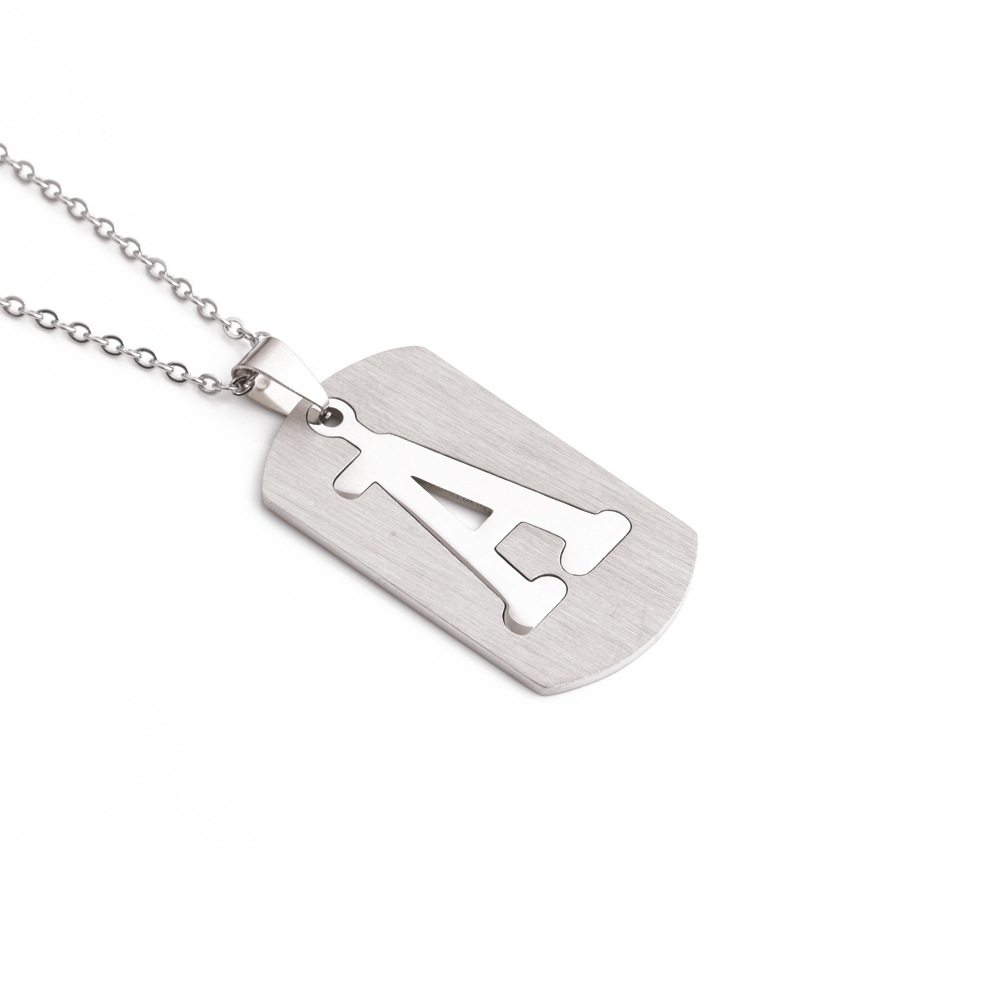 Fashion English Letter Titanium Steel Necklace Wholesale display picture 27