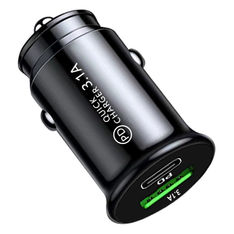 Оптовая автомобильное зарядное устройство PD Быстрая зарядка флэш-зарядка автомобильного прикуривателя один-на-два преобразовательная головка Dual usb автомобильная зарядная головка