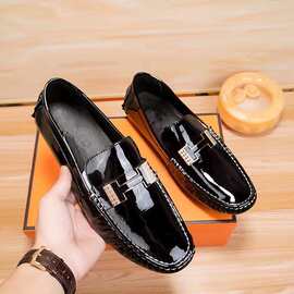 2025新款男士头层牛皮乐福鞋时尚休闲皮鞋简约款透气舒适日常男鞋