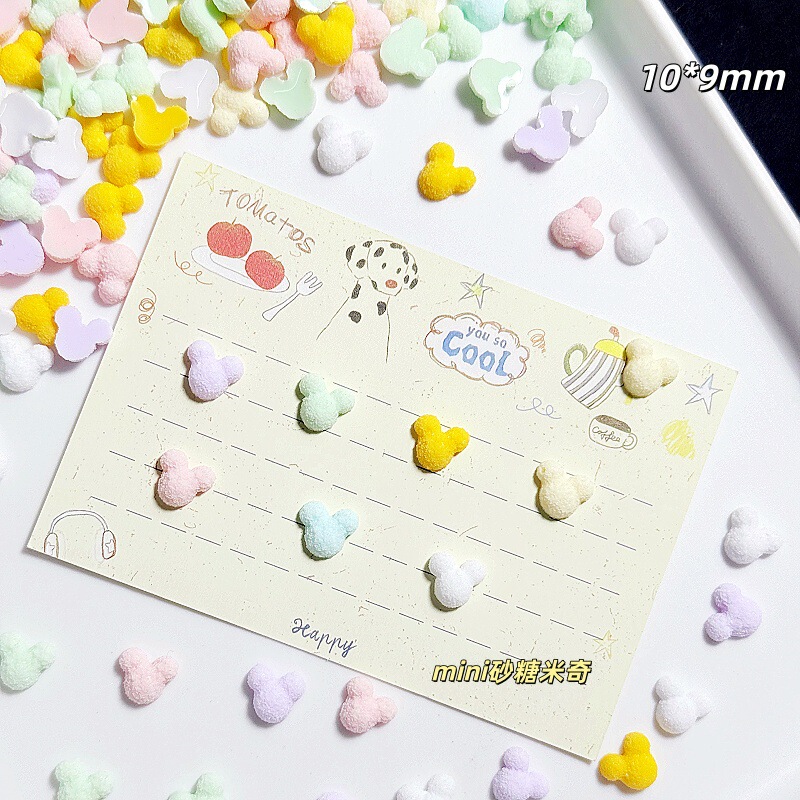 Super Mini Sugar Mickey Mini Mickey Head Simulation Food Toy Cookie Earrings Dollhouse Miniature Supermarket Scene DIY