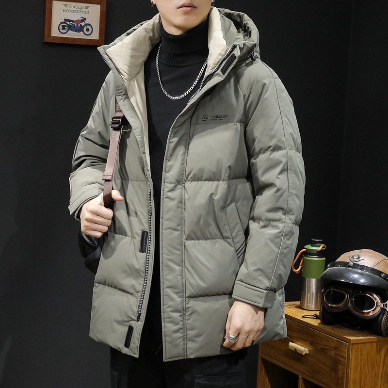 Goose down New National Standard down Jacket for Men, Winter Hooded 2026 New Trendy Brand Large Size Men's Warm Coat, Mid-Length Style Goose down New National Standard down Jacket for Men, Winter Hooded 2026 New Trendy Brand Large Size Men's Warm Coat, Mid-Length Style
