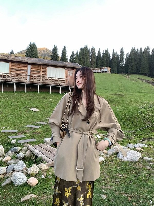 EIA一尧【諾丁山旧梦】风衣外套女秋冬韩系气质立领通勤大衣|undefined