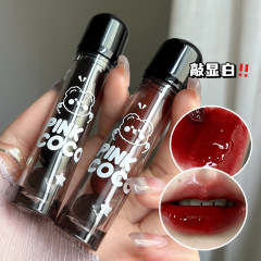 Pinkcoco熊ブツブツ鏡面水唇釉薬は色落ちしにくいゼリーガラス唇彩クロスボーダー卸売り