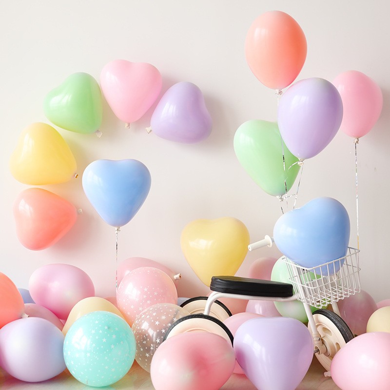 2.2g 10-inch matte love-shaped latex balloons