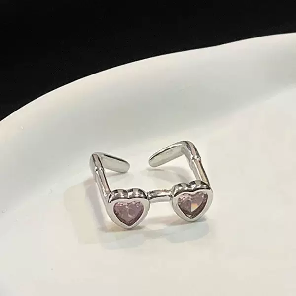 Eyes Couple Ring Women's Accessible Luxury Style High-End Niche Design Fashionable Opening Adjustable Personalized Ring Jewelry