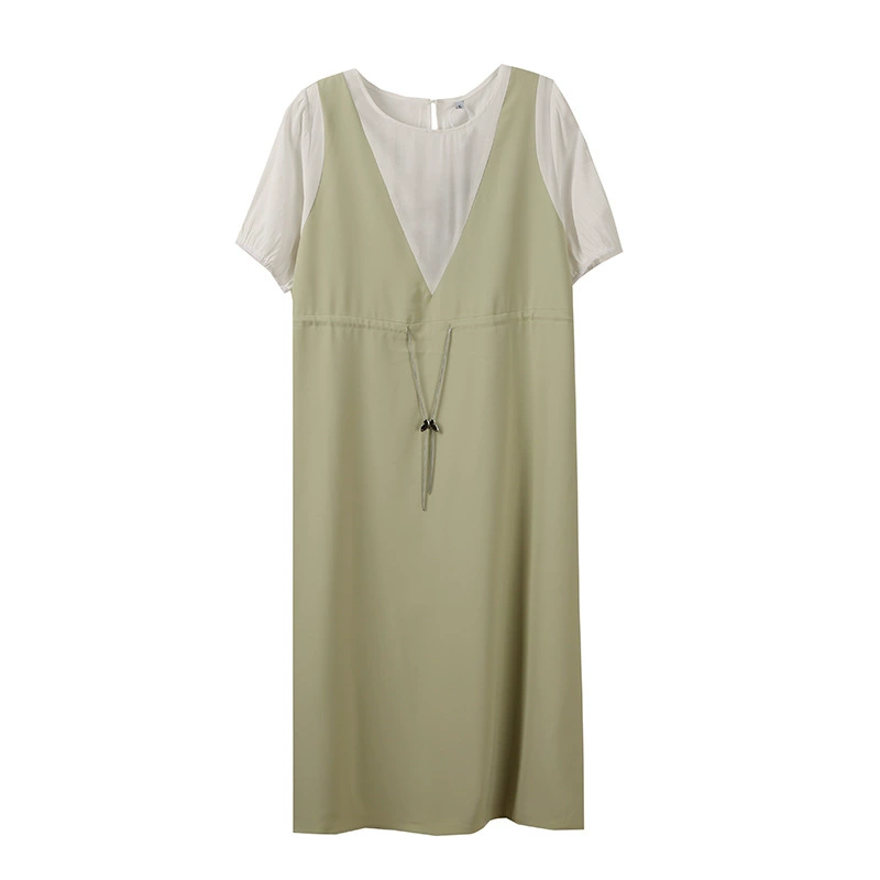 Комплект летнее платье и юбка, plus size городской стиль, размеры XL–5XL (130–260 цзинь)
