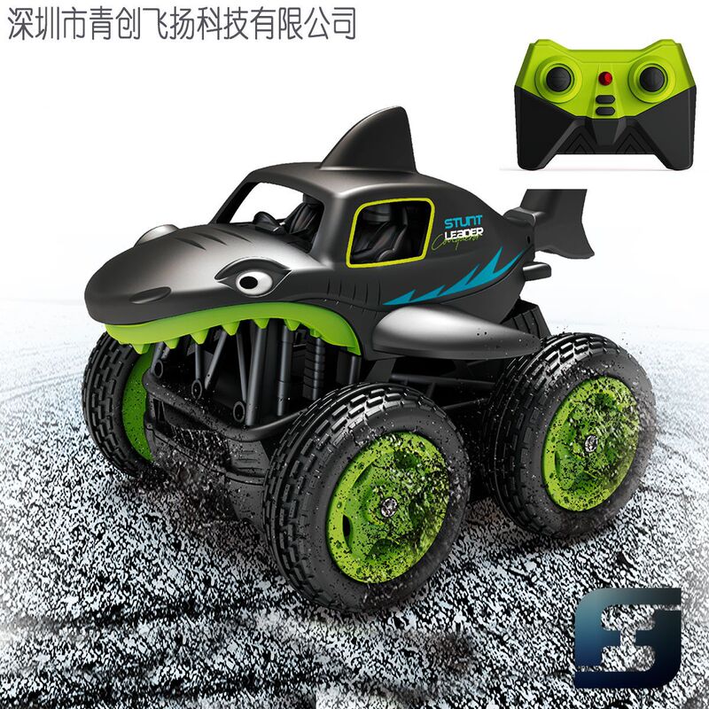 New Mini Shark Stunt Car Type-C Built-In Charging Monster Truck Electric Remote Control Car