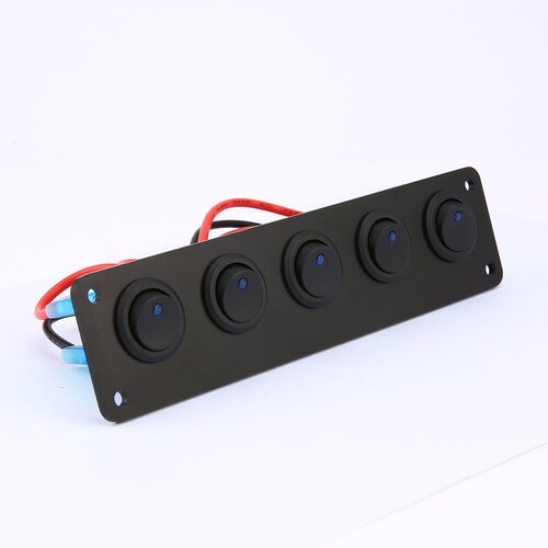 Bestselling Blue Cat Eye Switch Button Switch Combination 5 LED Display Switch Combination ON-OFF