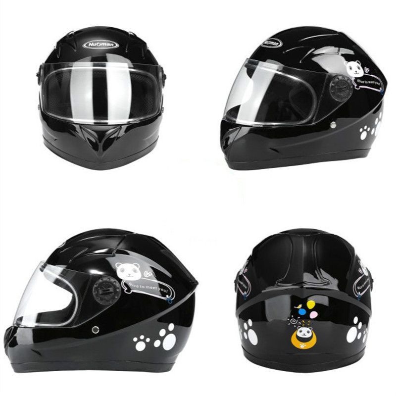 Black Electric Car 3-8 Year Old Children's Helmet Winter Cartoon Safety