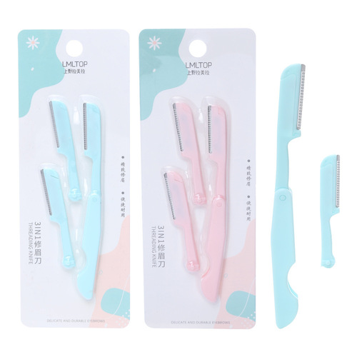 Lamela Macro Eyebrow Shaper Folding Eyebrow Razor with Replaceable Blades Eyebrow Shaping Kit