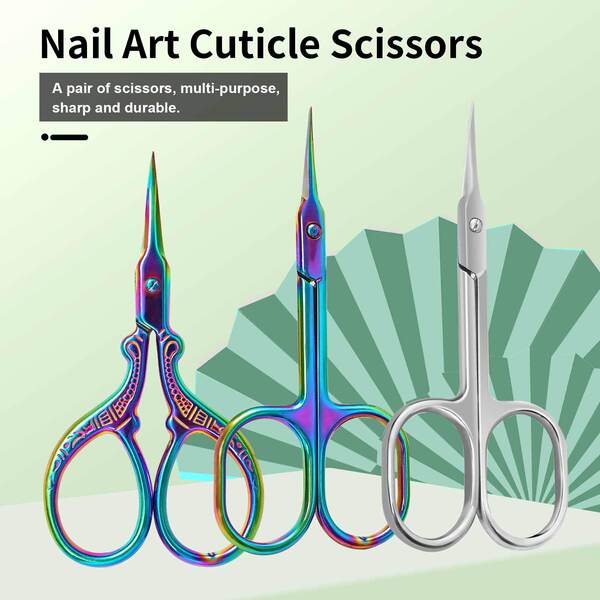 Crooked ultra thin exfoliating cosmetic nail scissors stainless…