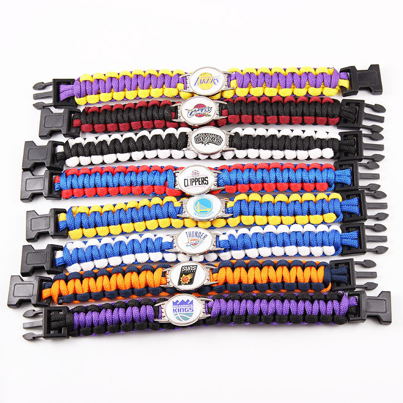 30 Teams Basketball League Team Nba Logo Bracelet Paracord Life-Saving Bracelet Los Angeles Lakers Team Bracelet 30 Teams Basketball League Team Nba Logo Bracelet Paracord Life-Saving Bracelet Los Angeles Lakers Team Bracelet