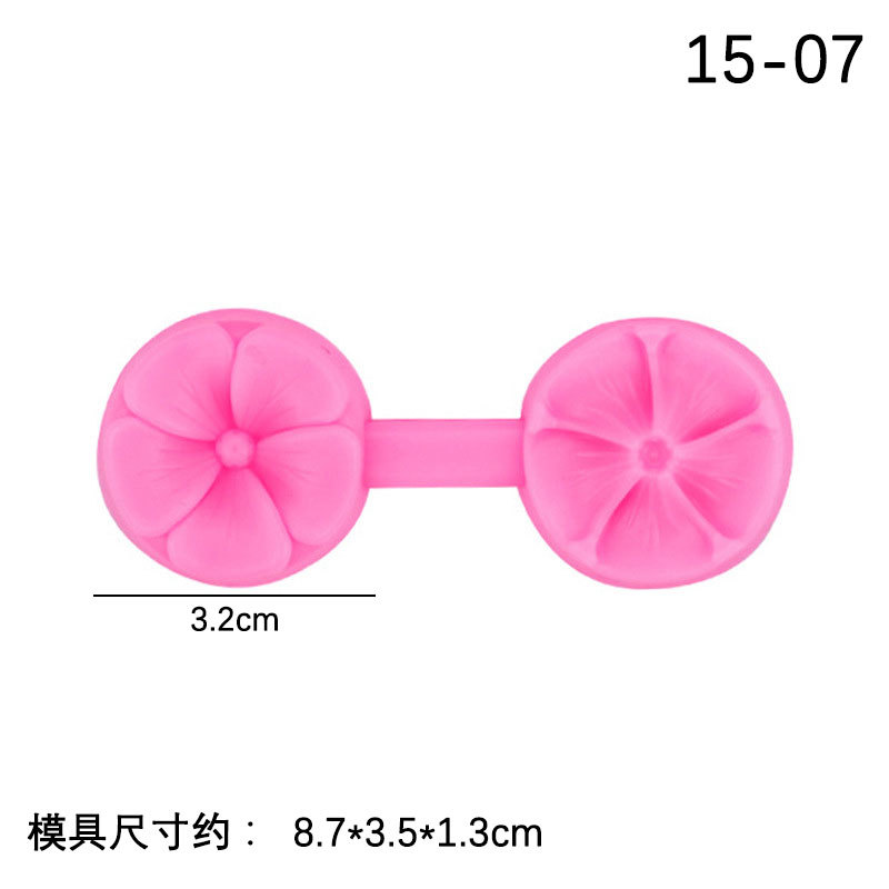 Múltiples molde de doble cara en relieve decoración de la torta fondant molde de silicona DIY textura de la flor Pétalo trébol de cuatro hojas molde de presión