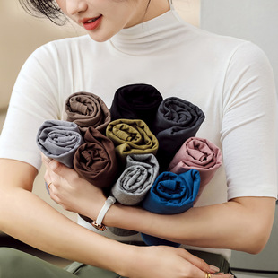 H999 Spring, Summer and Autumn New Modal Three-Quarter Sleeve Slim Bottoming Shirt T-Shirt Mid-Sleeve Versatile Pure Color Top Wholesale