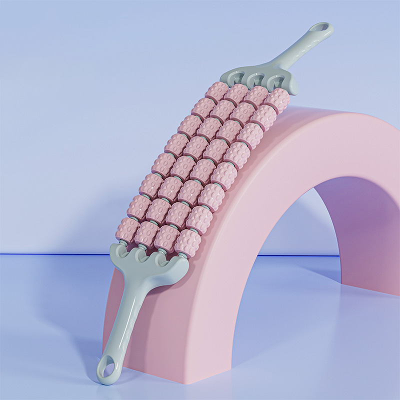 New Spiked Massage Roller for Calf Muscle Relaxation, Fascia Yoga, Fitness Leg Rolling Exercise Massage Stick