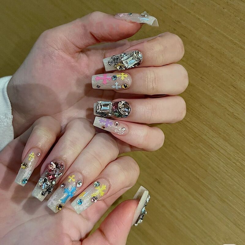 New Colorful Cross Nail Art Stickers High-End Sweet and Cool Sexy Style Macaron 5D Stereo Relief Nail Stickers New Colorful Cross Nail Art Stickers High-End Sweet and Cool Sexy Style Macaron 5D Stereo Relief Nail Stickers