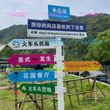 公园指示牌导向牌指引牌小区景区路牌引路牌路标方向指路牌标识牌