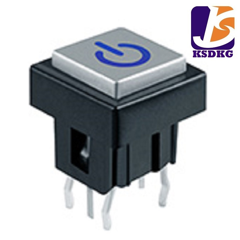 方形带灯按键开关 厂家批发带灯轻触开关 LED带灯按钮开关10*10mm