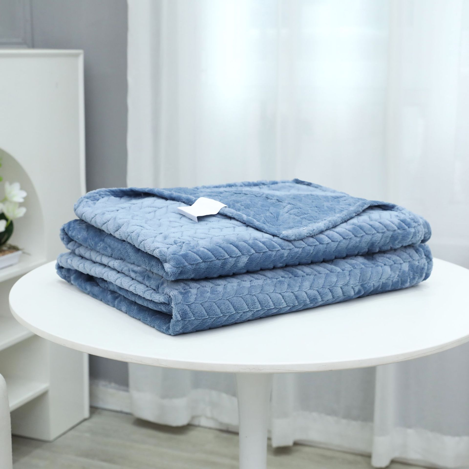 밀이삭 무늬 스모크 블루