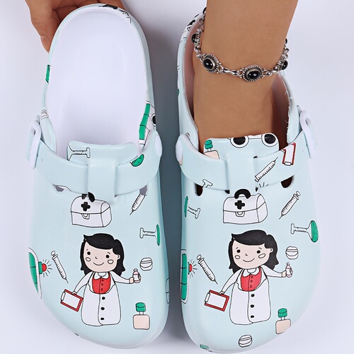 Summer Beach Slides Lightweight Women Slides Nurse Beach Flip-Flops