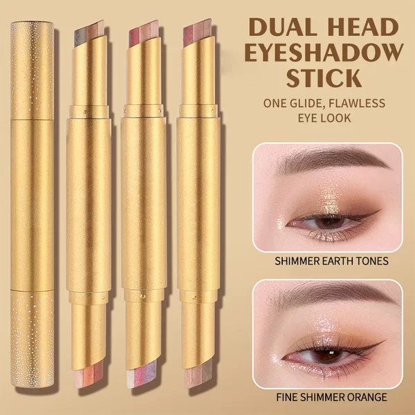 Radiant Beauty Gradient Eyeshadow Glitter Powder for Beginners, Dual-Ended Eyeshadow Stick, High Shine, Long-Lasting, 6-Color Eyeshadow Stick, Cross-Border