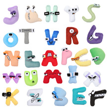 跨境熱銷Alphabet Lore字母傳說毛絨抱枕公仔兒童啟蒙教育玩偶