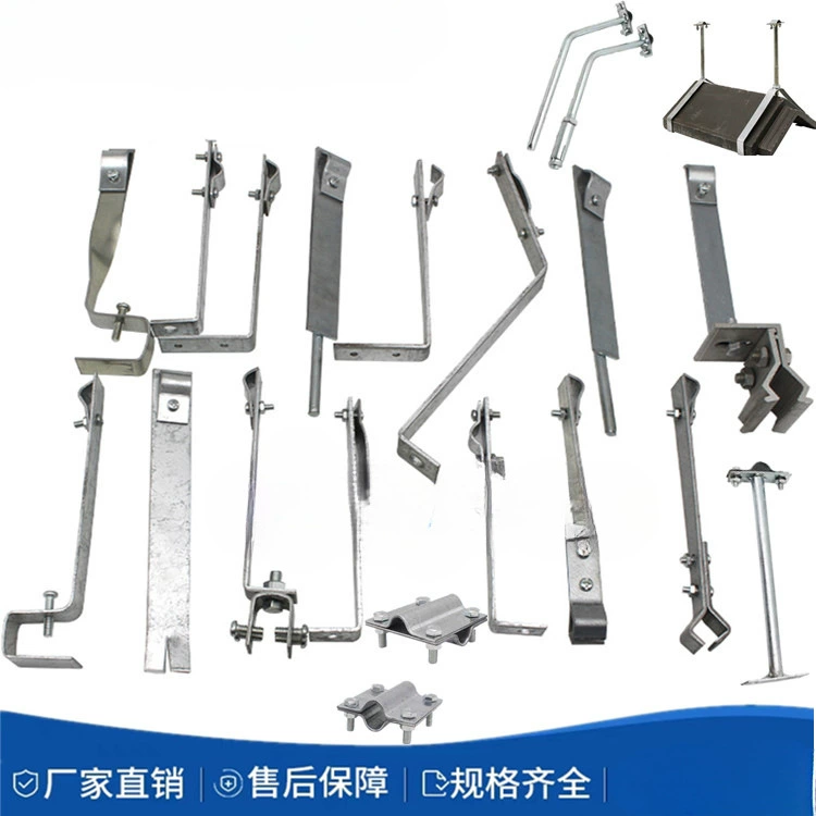 L-образный угловой зажим для молниеприемника, кронштейн, опорный кронштейн для молниезащиты, зажим для молниеприемника «рыбий хвост», оцинкованный плоский железный зажим для молниезащиты