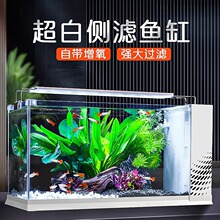 鱼缸客厅小型新款侧滤制氧用超白生态桌面玻璃2024养造景金鱼斗鱼