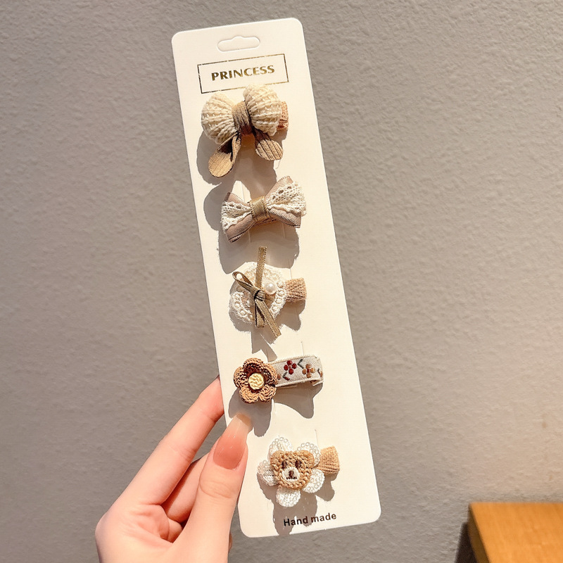 Accesorios para el cabello para niños, café con leche, horquilla, otoño e invierno, nuevas niñas, sin daño, horquilla de felpa, lindo sombrero de clip lateral para bebé