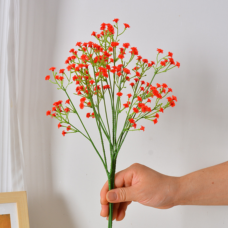 Cielo estrellado artificial 3 tenedor siente pegamento suave cielo estrellado decoración de la boda celebración de flores de plástico flor artificial ramo artificial