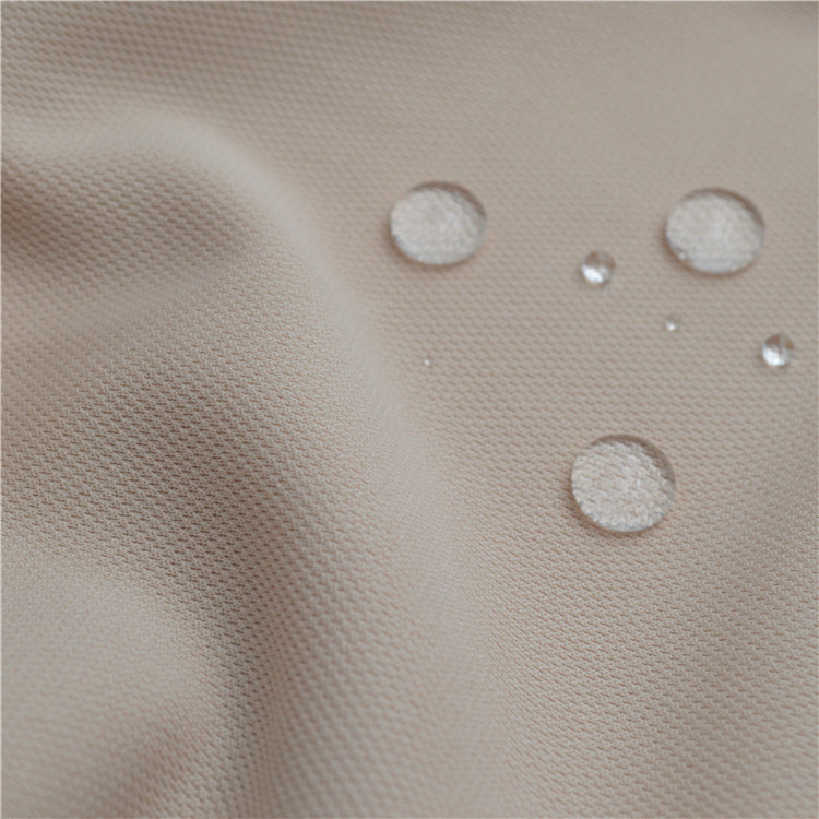 厂家直销145g拒水面料 防油防污双面珠地布三防珠地布