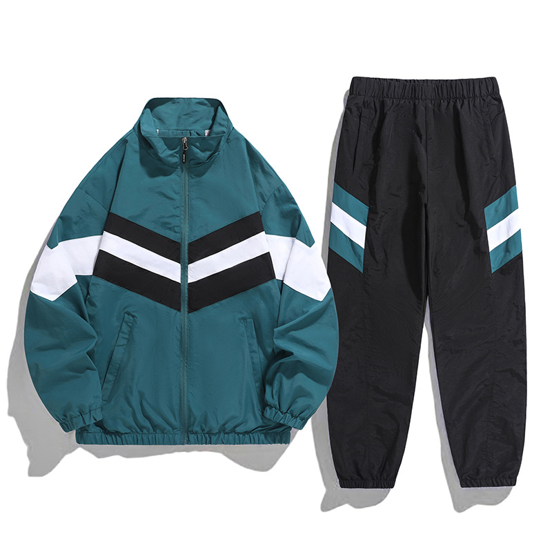 Primavera y otoño nuevos trajes deportivos de moda chaqueta de marca de moda para hombres empalmado moda versátil traje casual chaqueta de hombre otoño