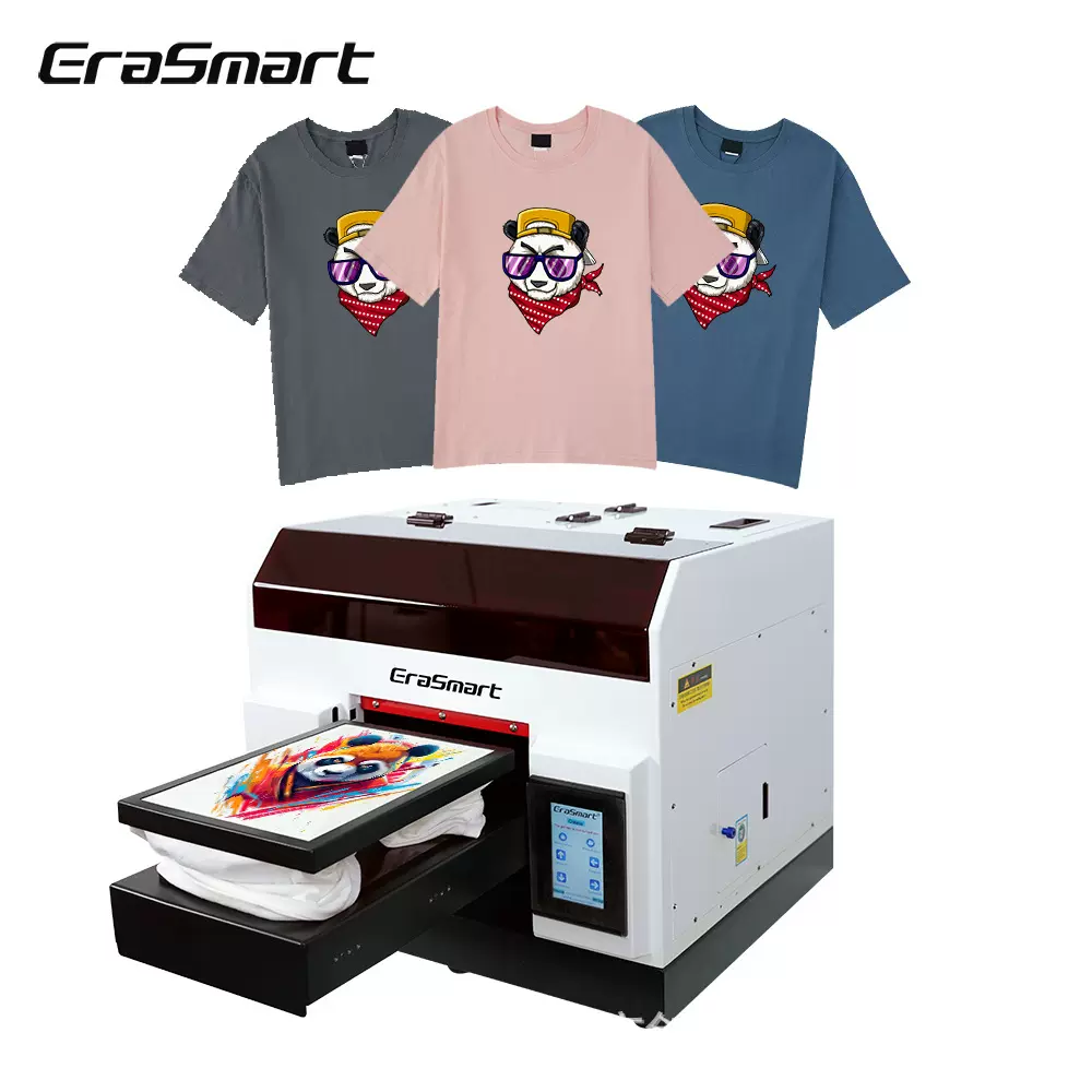 EraSmart A4 DTG纯棉直喷衣服Logo图案打印机t恤数码印花打印机器