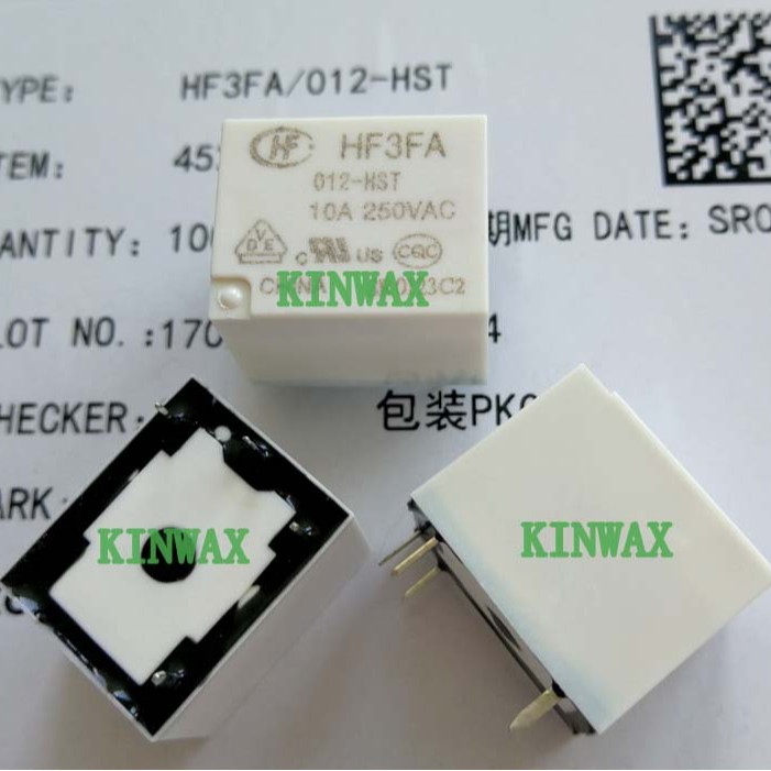 HF3FA/006-HSF 一组常开4脚10A250VAC AGSNO2触点材料