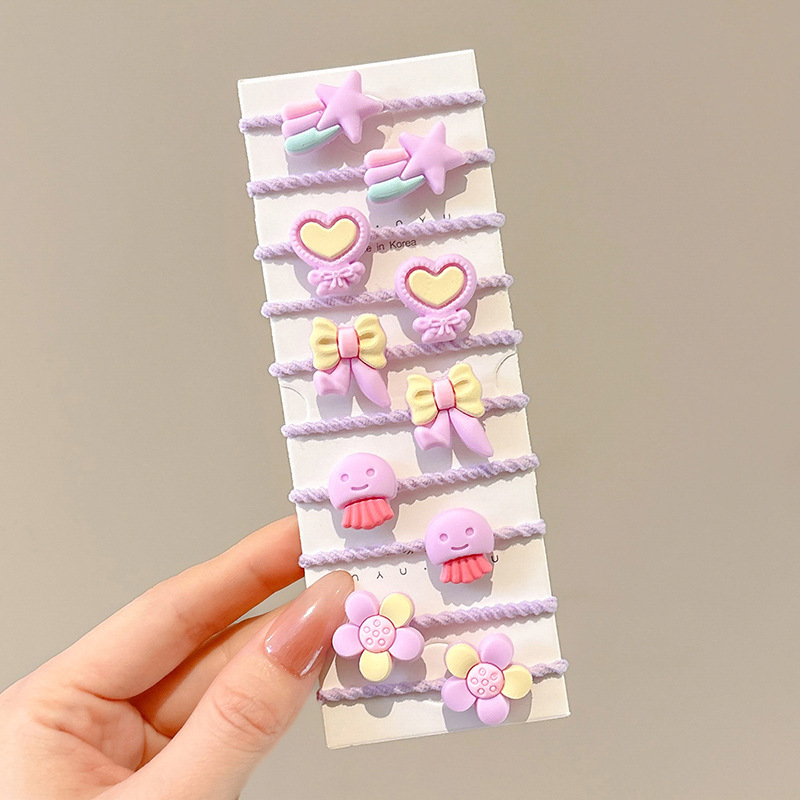 Ligas de cabello elásticas para niñas, colores de caramelo, suaves y resistentes, accesorios infantiles