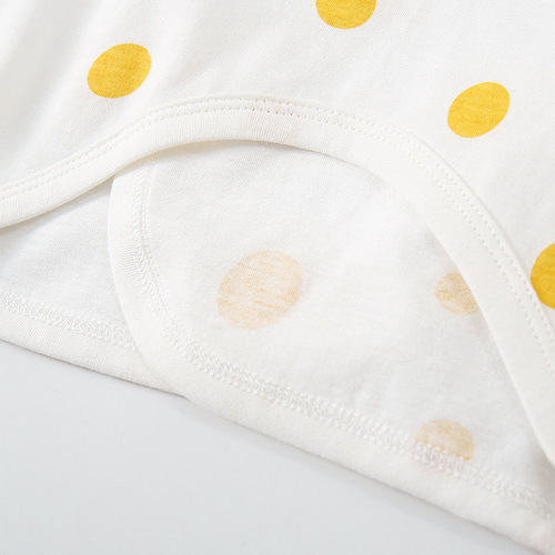 Newborn Baby Summer Half-Sleeve Boneless Pure Cotton Ultra-Thin Infant Pajamas for First Month, Baby Monk Style Top for Air Conditioning