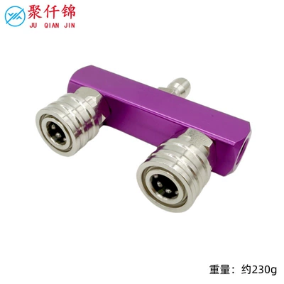 High-Pressure Washer 2-in-1 Dual Nozzle Water Gun Accessories 1/4 Quick-Connect Stainless Steel Purple 3600Psi Car Wash (High pressure car wash water gun) - purple-double-14-stainless-steel-female-head-excluding-nozzle