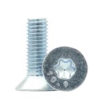 GB2673蓝白锌10.9级梅花沉头机螺钉防盗螺丝钉孔平头高强度M3-M10