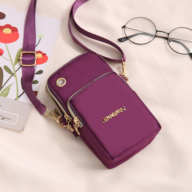 Bolso del teléfono móvil del hombro de la muñeca bolso pequeño de los hombres y de las mujeres que cuelgan el bolso que corre del bolso del cambio bolso vertical oblicuo mini bolso del brazo de 6 pulgadas