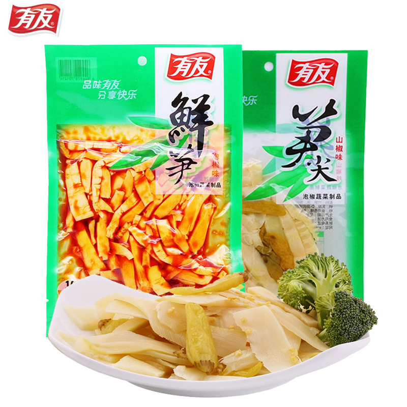 有友山椒竹笋120g 泡椒鲜笋野山椒味新鲜笋片笋尖 解馋即食零食