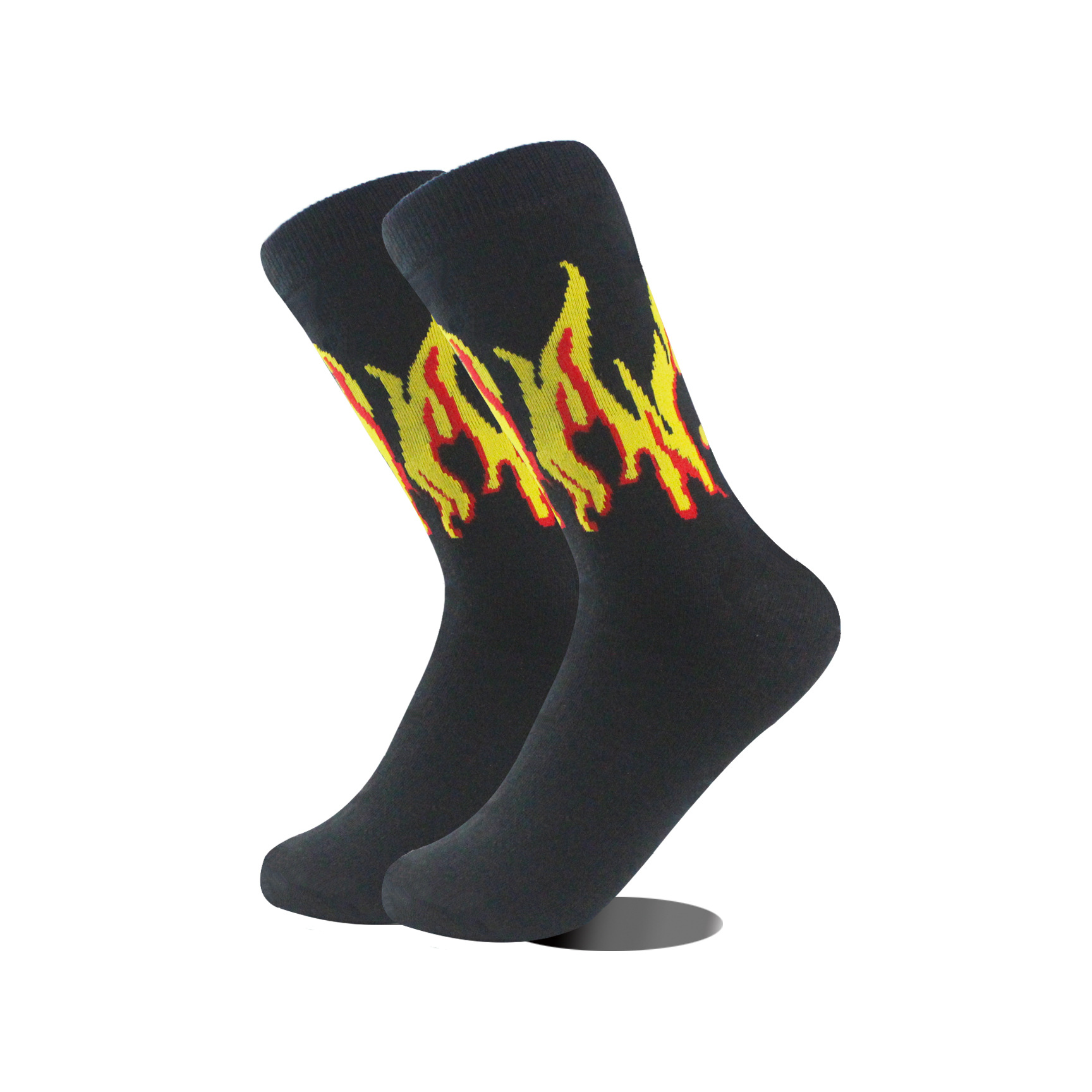 Unisexe Style Simple Flamme Coton Crew Socks Une Paire display picture 4