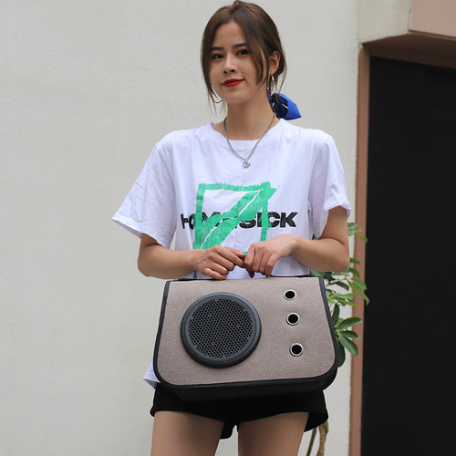 New Style Handheld Pet Bag Spaceship Single Shoulder Crossbody Portable Pet Backpack for Cats and Dogs Foldable Outdoor Bag