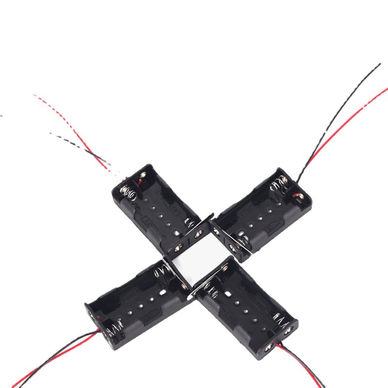 No. 5 2-Cell Battery Holder with Knife Switch, Battery Box with Metal Blade, No. 5 Two-Section Knife Battery Box