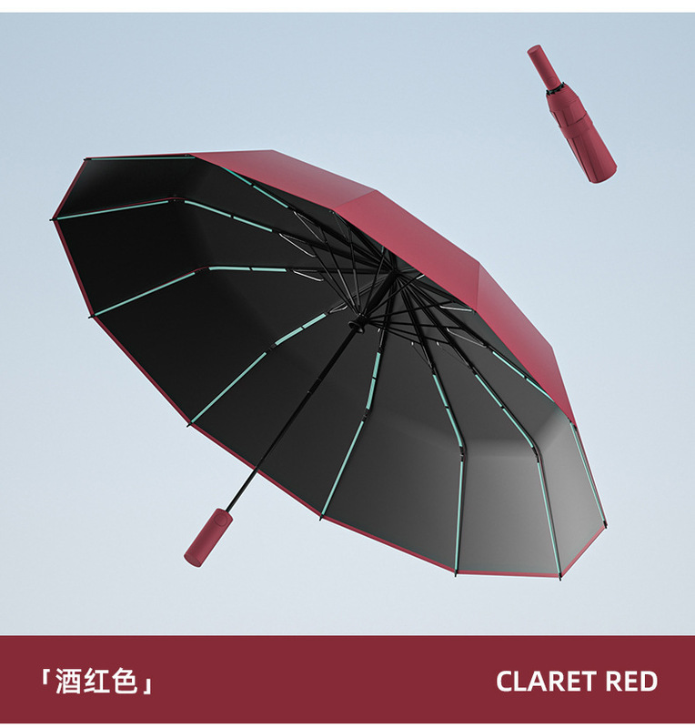 超大号雨伞加大加厚加固男士双人三人伞晴雨两用手动折叠遮阳伞|undefined