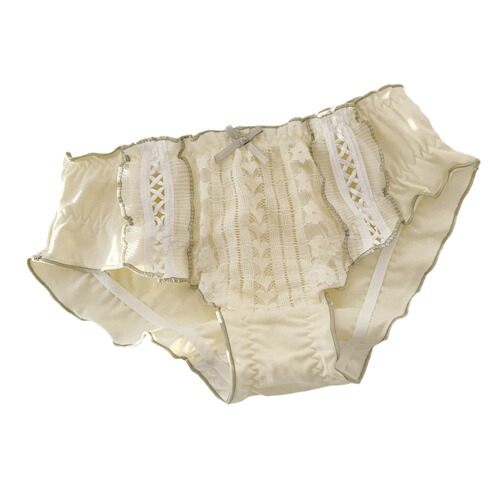 A Song of Misty Rain~Japanese Pure Desire High-Looking Lace Panties for Women, Pure Cotton Butts, Comfortable and Sweet Girls Briefs