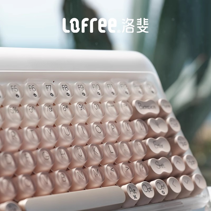 LOFREE Luo Fei new liquid foundation liquid wireless mechanical keyboard Bluetooth three -mode heat plugging girl office computer 84