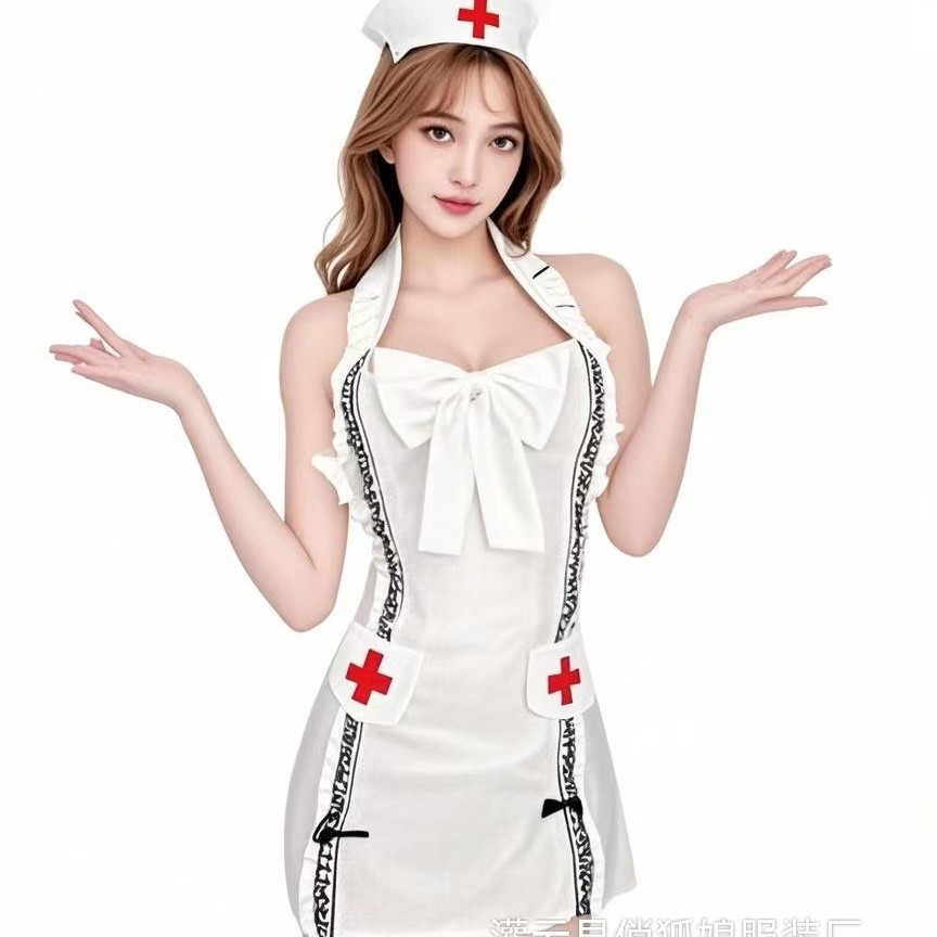 Sexy Uniform See-Through Nurse Suit Split Cos Role-Playing Stage Performance Suit Halloween Sexy Underwear