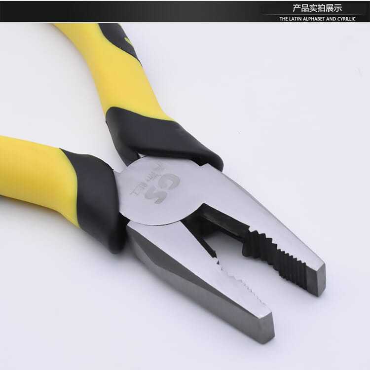 Herramientas de hardware de reparación de motocicletas eléctricas electricista tijeras especiales Alicates de alambre alicates planos de línea discontinua de 8 pulgadas