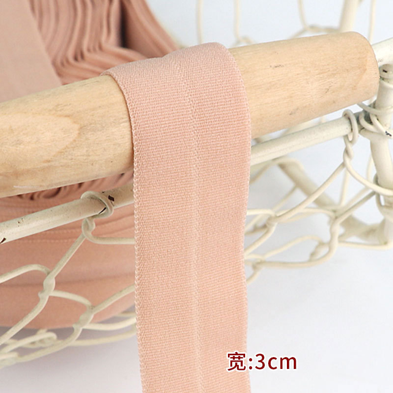 Tira de borde elástico de algodón accesorios de tela tira de borde de ropa de bebé cinta ropa interior banda elástica correa de tela plegable